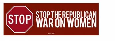 DCCC: Free Stop the Republican War on Women Bumper Sticker