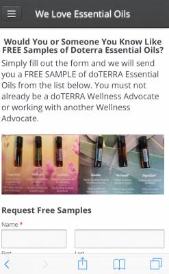 doTERRA Essential Oils Samples