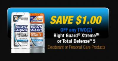 Facebook Special Offer: Printable Coupon $1 Off Any 2 Right Guard Deodorant! 