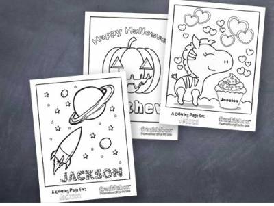 Frecklebox: Free Personalized Printable Valentine's Day Coloring Pages For Kids