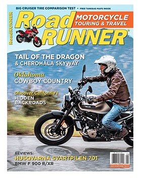 Free 1-Year Subscription to RoadRUNNER Motorcycle Touring & Travel Magazine!