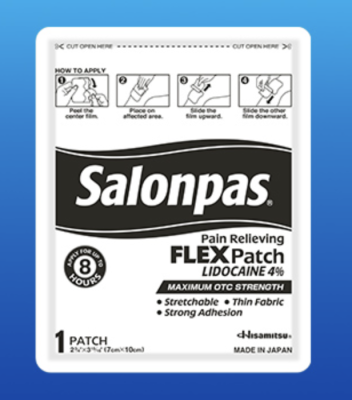 FREE 1ct sample of Salonpas® Lidocaine FLEX Patch