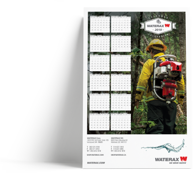 Request Free 2018 Waterax Wall Calendar For Companies