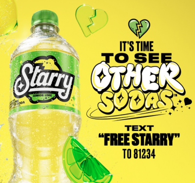 Free $2.50 rebate on Starry® or Starry® Zero Sugar product 