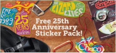 FREE 25th Anniversary Chaco Sticker Pack!