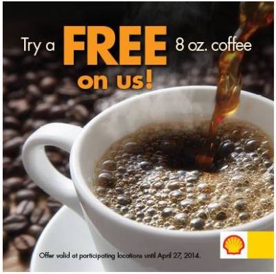 FREE 8oz Coffee from Shell!