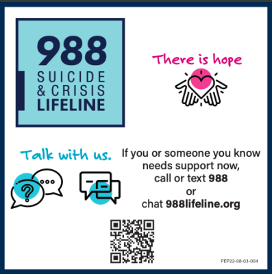 Free 988 Suicide & Crisis Lifeline - Square Magnet