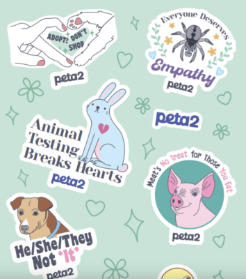 FREE Animal Rights Stickers from Peta