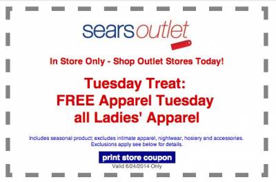 FREE Apparel Tuesday  all Ladies' Apparel