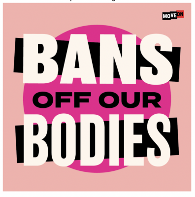 free "Bans Off Our Bodies" sticker.