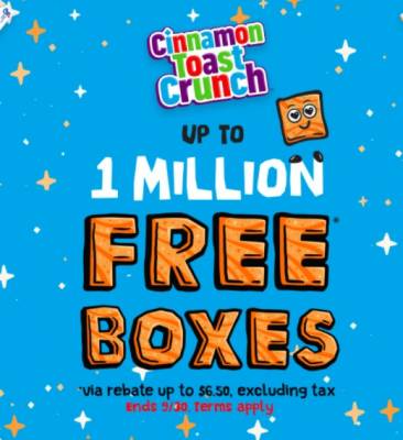 Free Box of Cinnamon Toast Crunch