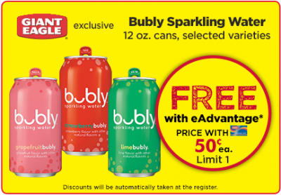 Coupon: Free Bubly Sparkling Water 
