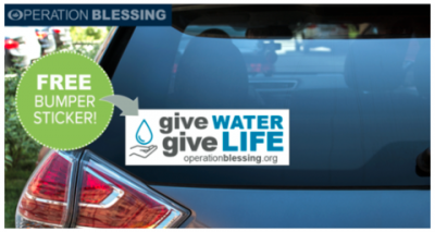 FREE Bumper Sticker - Give Water Give Life