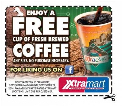 Free Coffee at Xtramart