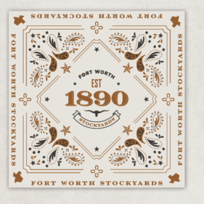 FREE COMMEMORATIVE BANDANA from fort worth stockyards