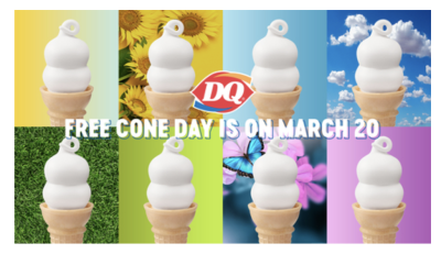 Free Cone Day at Dairy Queen on Mar 20