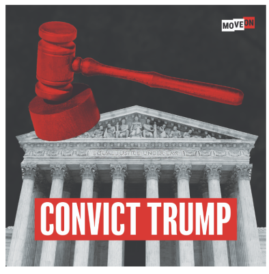 FREE "Convict Trump" sticker!