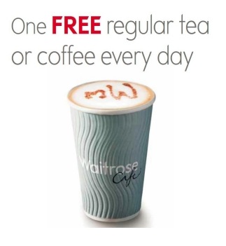 free cup of tea or coffee every day