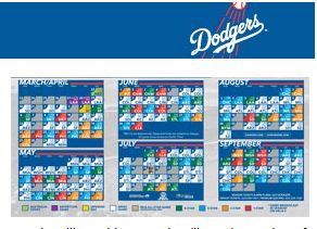 Free Dodgers 2014 Pocket Schedules