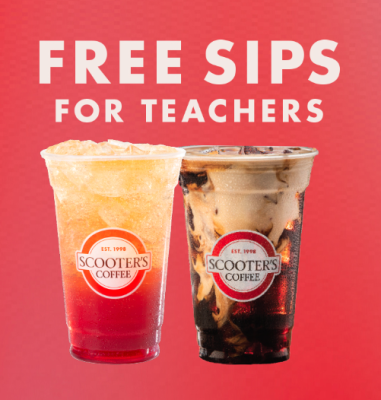 Free Drink at Scooter's for Teachers 
