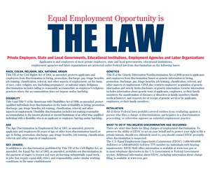 Request Free EEO is the Law Poster