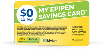 Sign up: Free EpiPen Savings Card