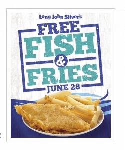 Free Fish and Fries at Long John Silvers on June 28