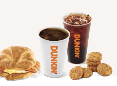free food and drinks at Dunkin Donuts