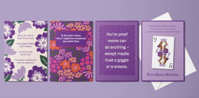 FREE four-pack of Mother's Day cards and one trial pack of Poise® 2 Drop Regular Daily Liners.