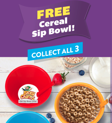 Free General Mills Cereal Sip Bowl