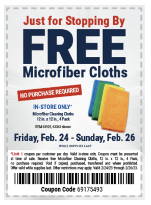 Free GRANT’S Microfiber Cleaning Cloth