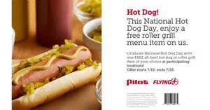 Print out: Free  Hot Dog At Pilot & Flying J Locations 