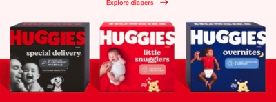 FREE Huggies® newborn diapers and wipes*(up to 4 weeks old)