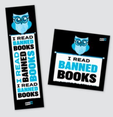 FREE "I Read Banned Books" sticker-and-bookmark bundle!