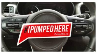 Free #IPumpedHere Sticker
