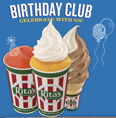 FREE Italian Ice for your birthday at Rita's
