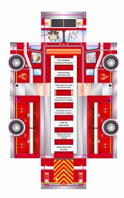 Free Kids Firetruck Foldup Activity Sheet