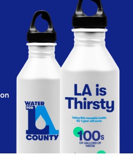 free LA is Thirsty water bottle (LA County Residents Only)