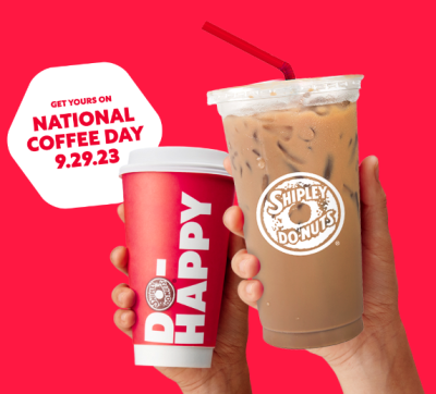 FREE Medium Coffee at Shipley Donuts to celebrate National Coffee Day!