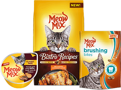 Request Free Meow Mix Brushing Bites Treats & Pate Wet Cups-coupon