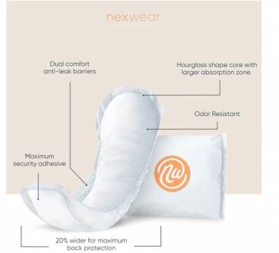 Free Nexwear premium bladder control pad samples for women