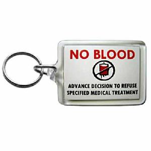Request Free No Blood Key Chain