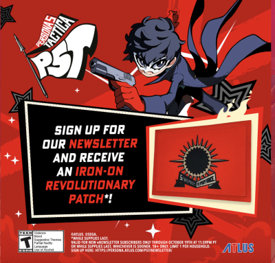 Persona 5 Tactica Iron-On Patch!