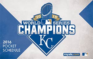  Pocket Schedule for Kansas City Royals 2016 Season