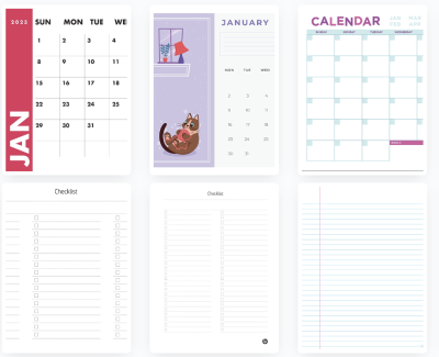 Free Printable Calendars and Planners from HP