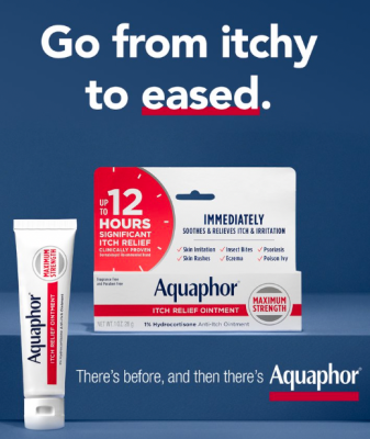 Free Sample of Aquaphor Itch Relief Ointment