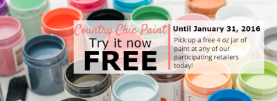Pick up: Free Sample  Country Chic Paint 