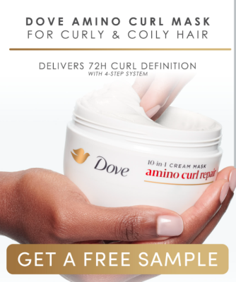 Free Sample of Dove's Amino Curl Repair Mask