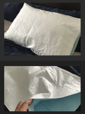 Free Sample of Dry Pillow disposable pillowcase