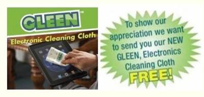 Free Sample of Gleen Cloth Electronic Cleaning Cloth